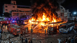 Inferno at Bhopal ISBT: Massive Fire Engulfs Multiple Buses at Major Transit Hub Inferno at Bhopal ISBT: Massive Fire Engulfs Multiple Buses at Major Transit Hub